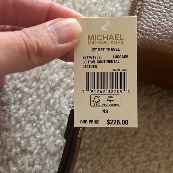 Michael Kors Jet Set Travel Brown Wallet Wristlet - Picture 2 of 7